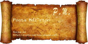 Posta Márton névjegykártya